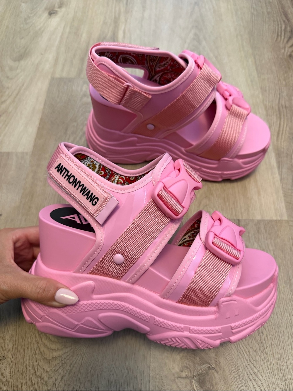 Anthony Wang Peach 02 Pink Platform Sandals